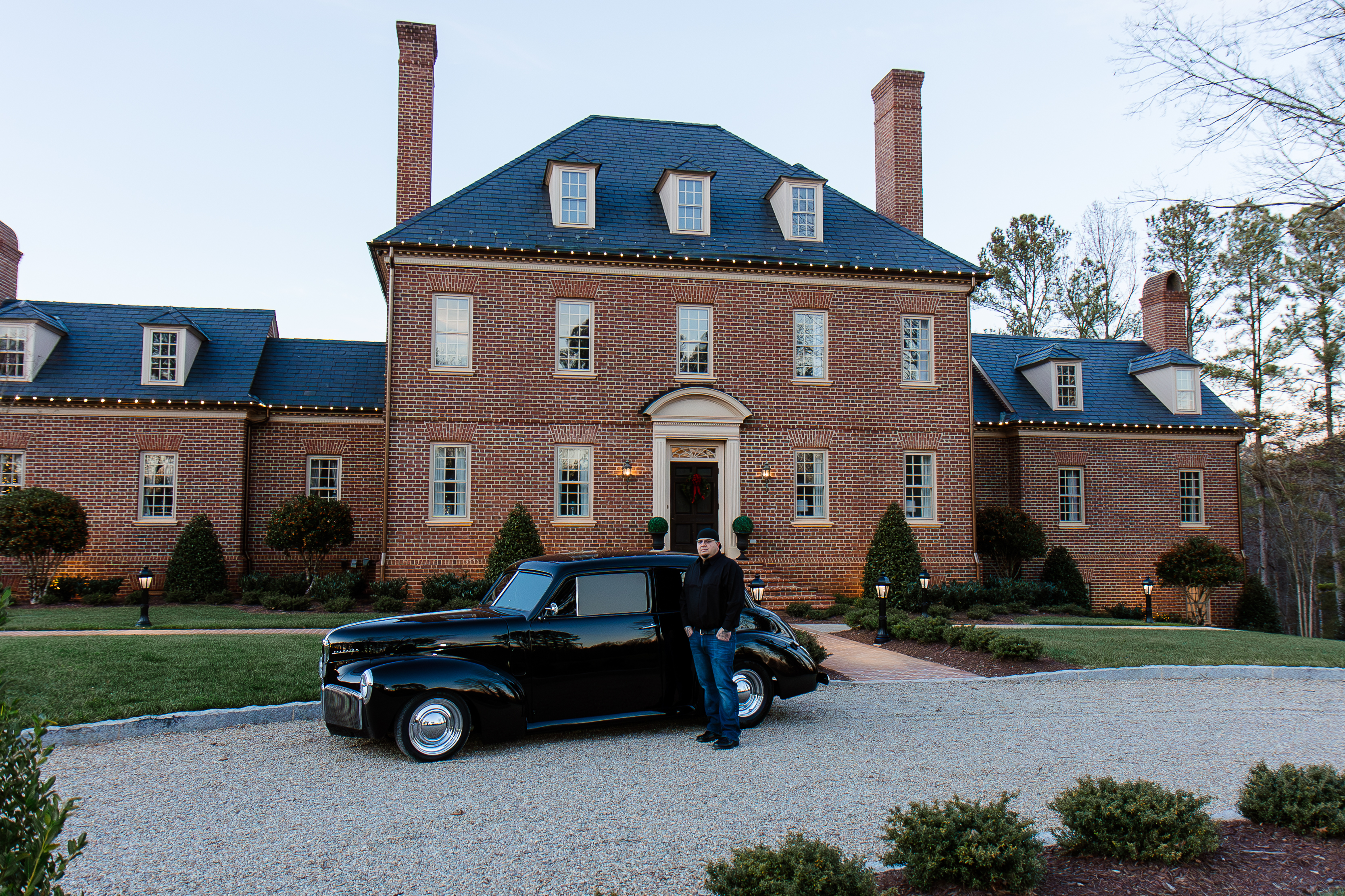 ARH Car in front of Crowe Mansion