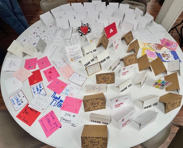 Thank you cards for Timken Company's Impressive Campaign